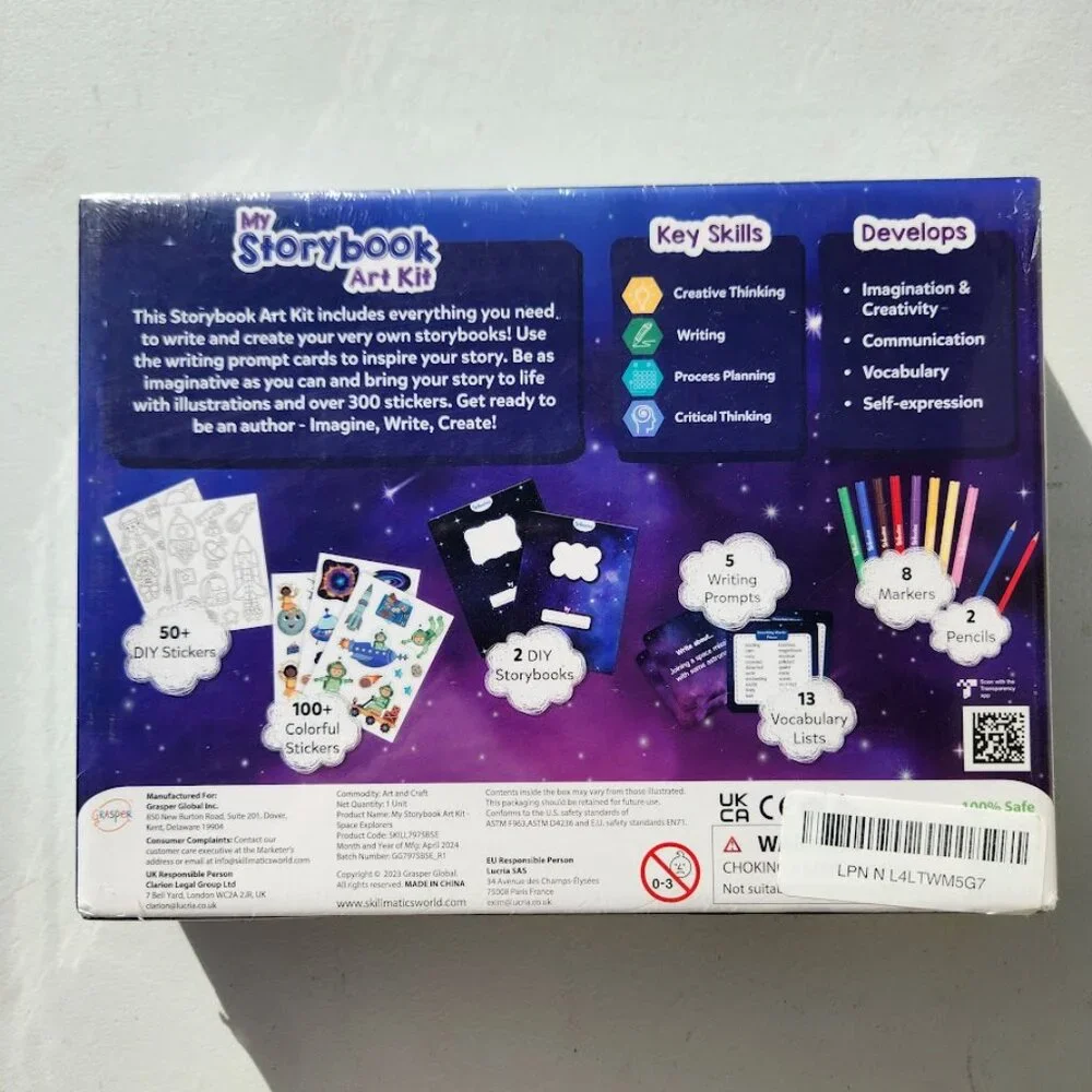 New Skillmatics My Storybook Art Kit Space Story Writing Stickers Creative